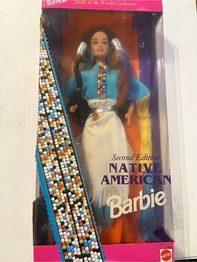 Barbie Native American Doll in Turquoise & White Outfit